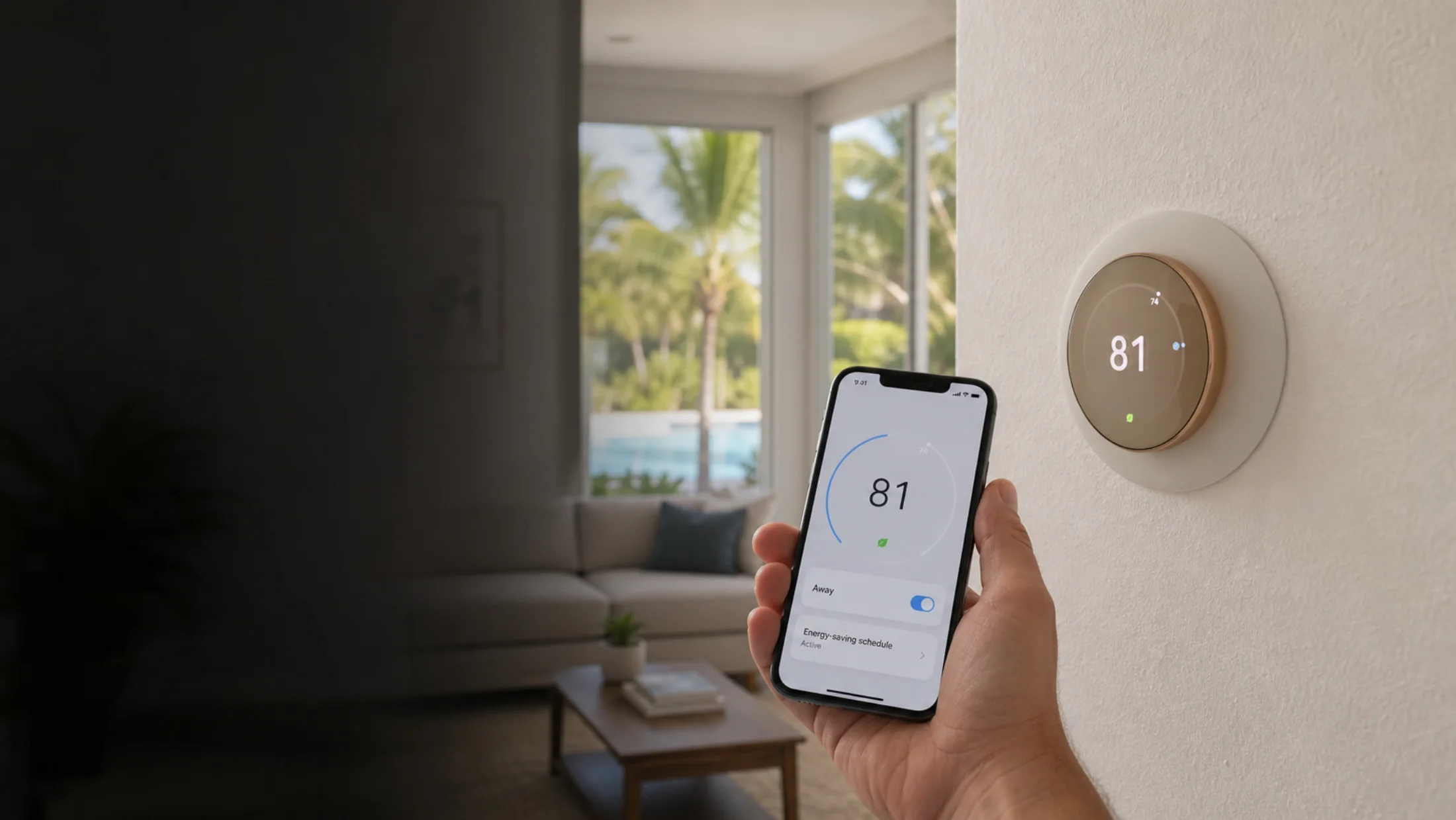 Termostato inteligente y control de aire acondicionado desde el celular